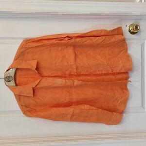 H&M Linen Creamscicle Blouse